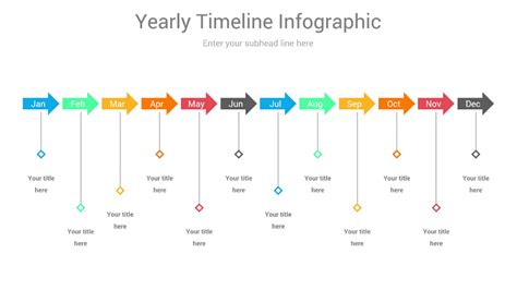 Free Powerpoint template 12 month timeline Download, easy to use