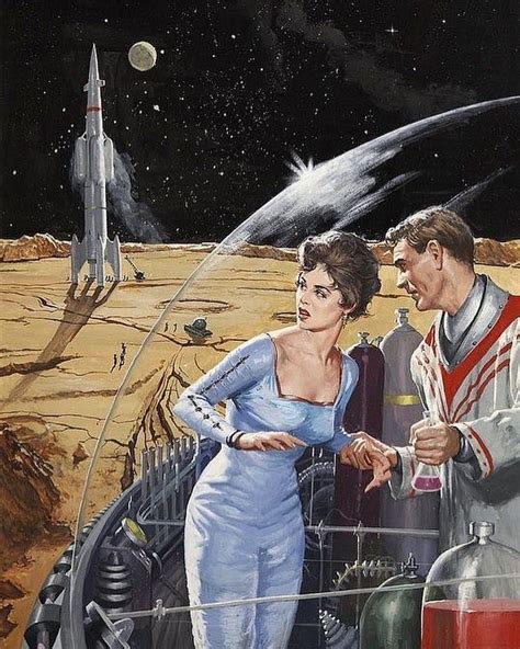 Retro Vintage Sci fi art sci-fi 40s 50s 60s magazine space universe fantasy cyber futuristic ...