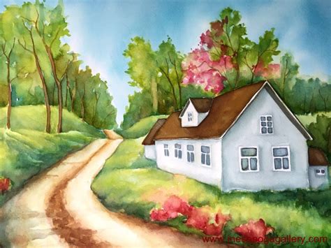 Draw the line: put things in perspective | Watercolor flowers paintings, Landscape drawings ...