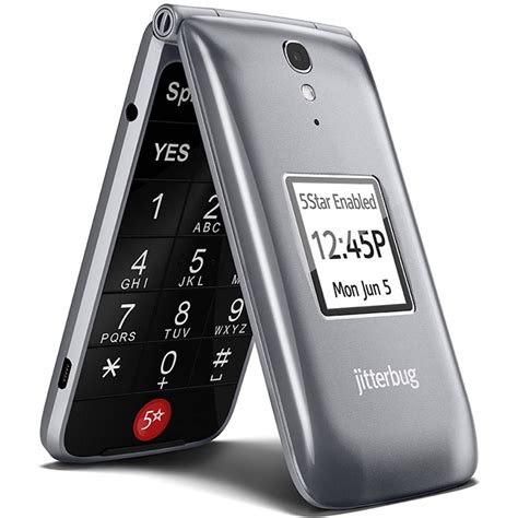 Jitterbug 4043S5RRY Flip Easy-to-Use 4G Prepaid Cell Phone Graphite - Walmart.com