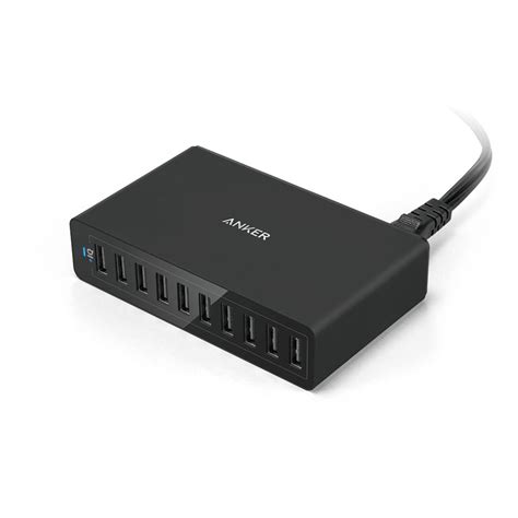 Anker PowerPort 10 -60W Charging Station 10 Port USB Charger - Black Price In Pakistan