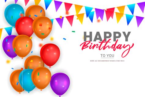 Download Happy Birthday Banner With Balloons Transparent Png Images – Iransmarts