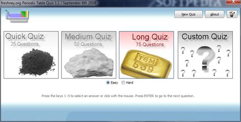 Periodic Table Quiz 1.1 - Download, Screenshots