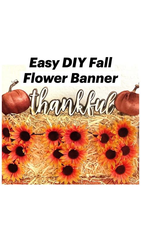 Easy DIY Fall Flower Banner | Diy fall, Diy garland, Fall crafts