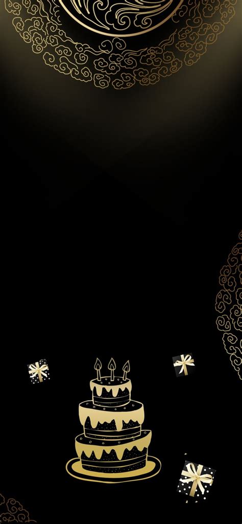 Black Gold Wind Birthday Invitation Simple Fashion Background Wallpaper Image For Free Download ...