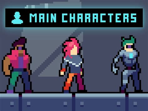 Free 3 Cyberpunk Characters Pixel Art by 2D Game Assets on Dribbble