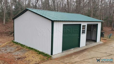 24'x30' Metal Garage | Metal garage buildings, Metal garages, Metal shop building