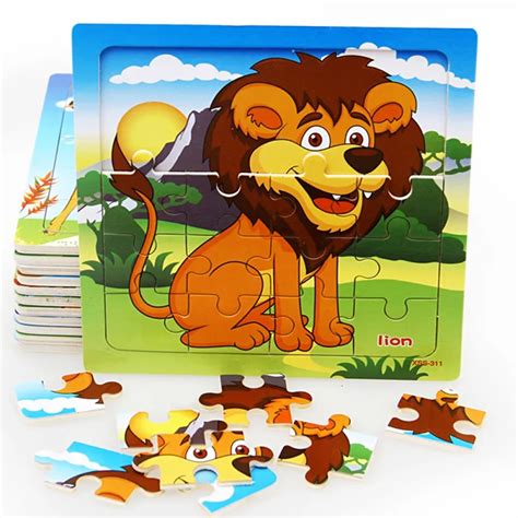 Children Wooden Jigsaw Puzzles Toys Education And Learning Classical Toys Jigsaw Puzzles For ...