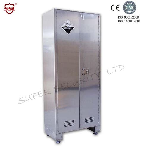 Laboratory Metal Flammable Corrosive Storage Cabinets Stainless Adjustable