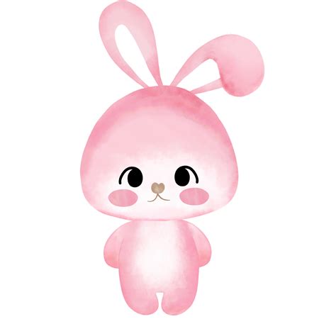 cute pink bunny girl making cute gesture 13869094 PNG