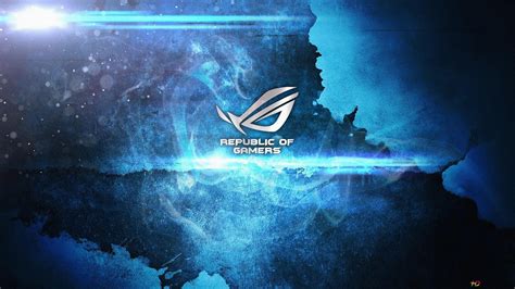 ASUS ROG (Republic of Gamers) - Logo Blue 4K wallpaper download