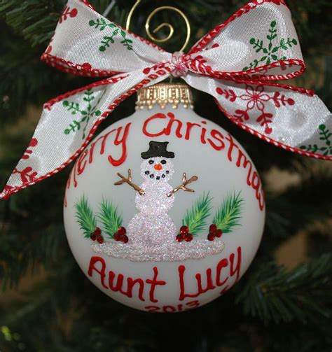 Snowman Personalized Ornament Custom Snowman Ornament Hand - Etsy