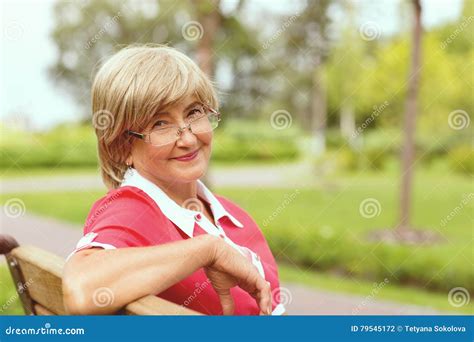 Portrait of Happy Smiling Senior Woman Stock Photo - Image of leisure, face: 79545172