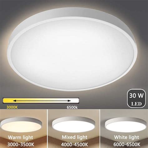 Reactionnx 30W Dimmable Led Ceiling Light Fixture, Flush Mount Led Ceiling Lights for Bedroom ...