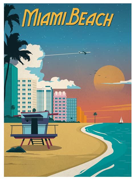 IdeaStorm Studio Store — Vintage Miami Beach Poster