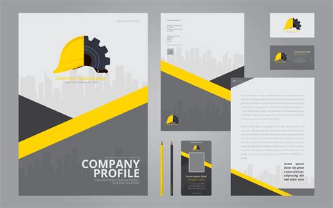 Construction Company Profile Design Vector Art, Icons, and Graphics for Free Download