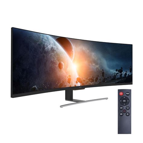 VIOTEK SUW49C 49-Inch Super Ultrawide 32:9 Curved Monitor with Speakers, 144Hz HDR 4ms ...