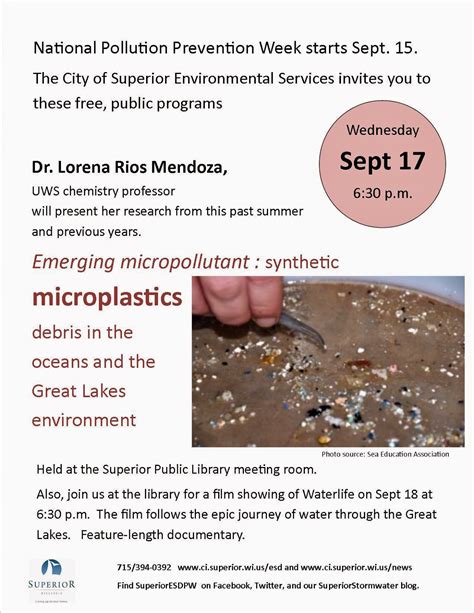 Superior Stormwater: Microplastics in Oceans and the Great Lakes Presentation