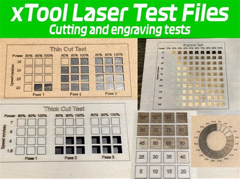 Creative Space Xtool D1 Laser Test Files Engrave Test Cut - Etsy Australia