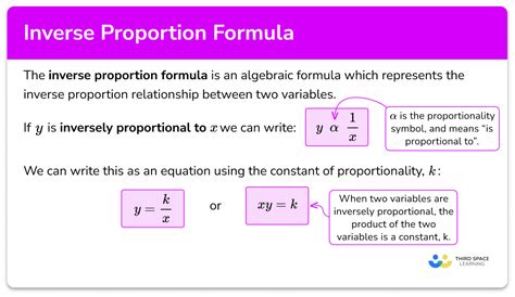 Inverse Proportion Formula - GCSE Maths - Steps & Examples