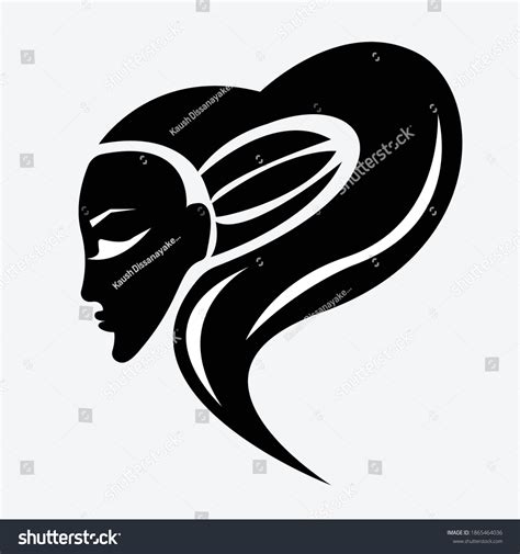 Silhouette Girl Long Hair Stock Vector (Royalty Free) 1865464036 | Shutterstock