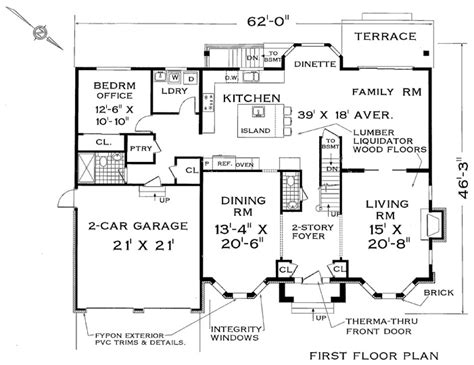 Brick home plan with seven bedrooms Plan 4711: Grand Colonial 2902 - Plan 4711