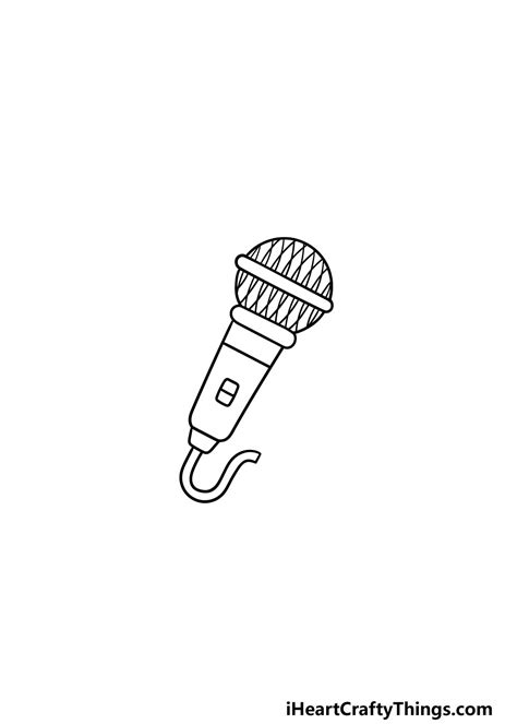 Microphone Drawing - How To Draw A Microphone Step By Step