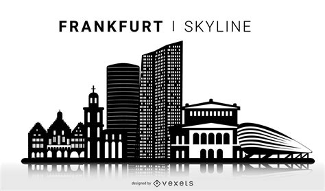 Frankfurt Skyline Silhouette Design Vector Download