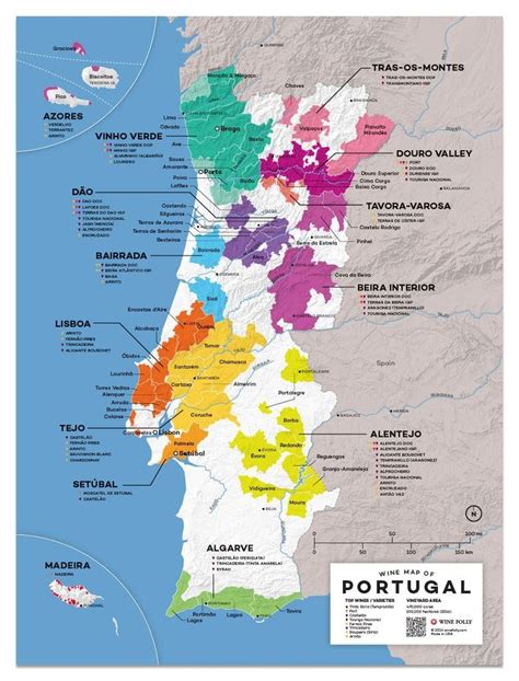 Detailed Wine Regions of Portugal Map | Wine Posters - Wine Folly in 2020 | Wine map, Portugal ...