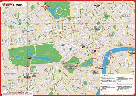 Printable Tourist Map Of London