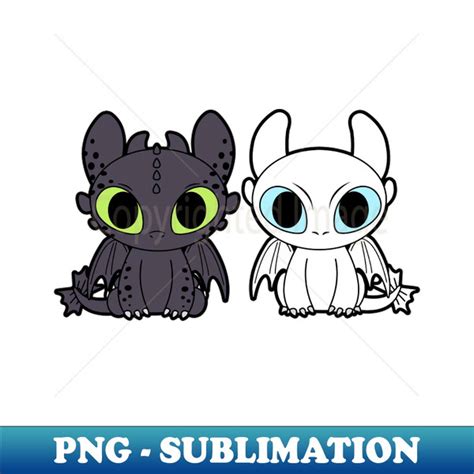 Toothless and Night Fury - PNG Transparent Sublimation Desig | Inspire Uplift