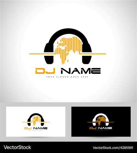 Dj logo design Royalty Free Vector Image - VectorStock