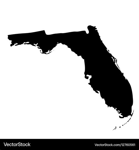 Map of the us state florida Royalty Free Vector Image