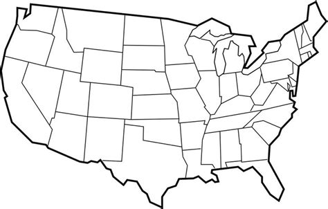 USA Blank Map United States | Us map printable, United states map printable, Us state map