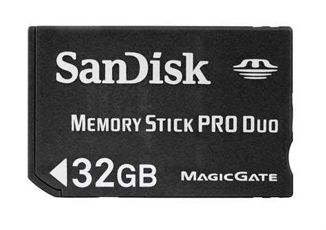 32GB Sandisk Memory Stick PRO Duo memory card