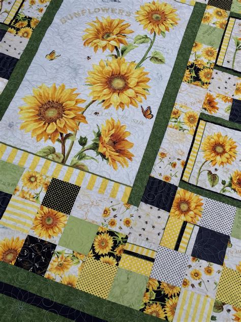 Sunflower Quilt Pattern Free Web From Brown Fabric, Cut: - Printable Templates Free