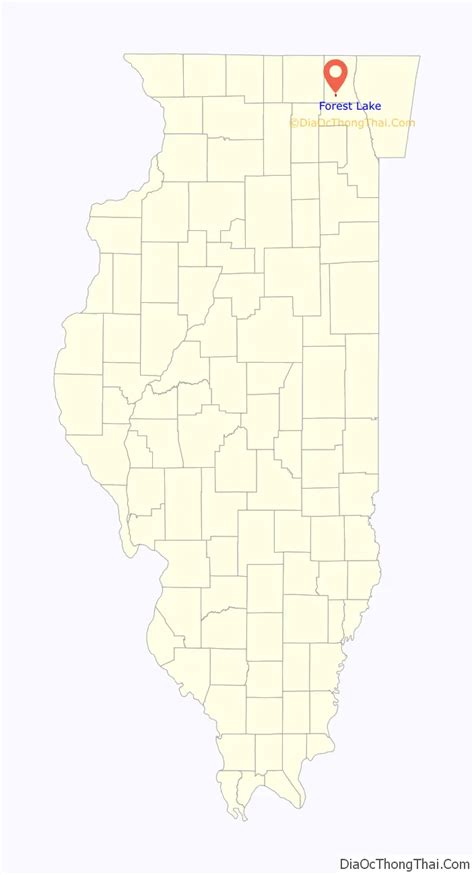 Map of Forest Lake CDP, Illinois - Thong Thai Real