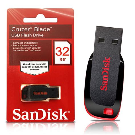 SanDisk 32GB Cruzer Blade USB Flash Drive Memory Stick Pen Thumb Key Black - SanDisk from Mahir ...