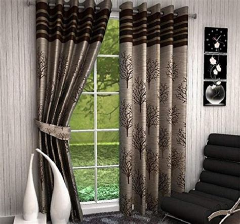 Printed Polyester,Polycottan Brown and Beige living room curtain, For home,door, Rs 600 /per ...