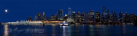 Vancouver Night Skyline 2010 | Landscape & Panoramic photographs by Manfred G Kraus