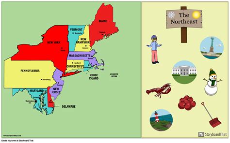 Printable Map Of The Northeast Region