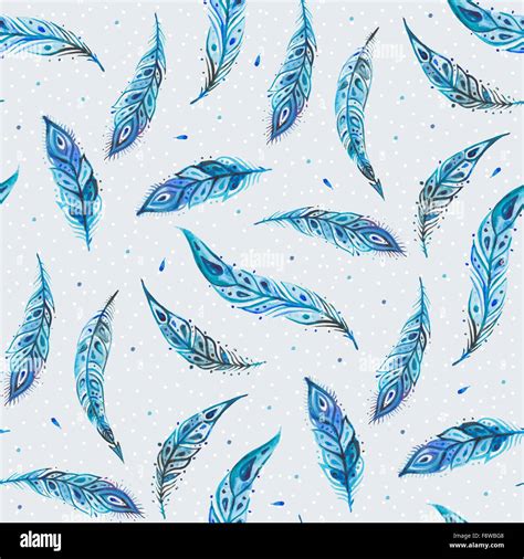 Watercolor feathers background Stock Photo - Alamy