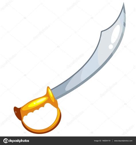 Cartoon pirate sword | Cartoon pirate sword — Stock Vector © Bodanochka #146204119