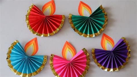 Accordion fold diwali paper diya craft – Artofit