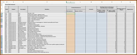 Enterprise Risk Assessment Template Excel - Template 2 : Resume Examples #7NYA1MEdYp