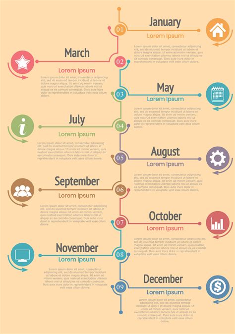 Monthly timeline infographic templa - Simple Infographic Maker Tool by Easelly