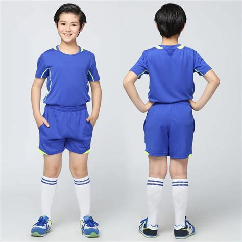 2018 Kids Boy Football Jerseys Kit Soccer Set Jersey Uniforms Futbol Training Suits Youth ...