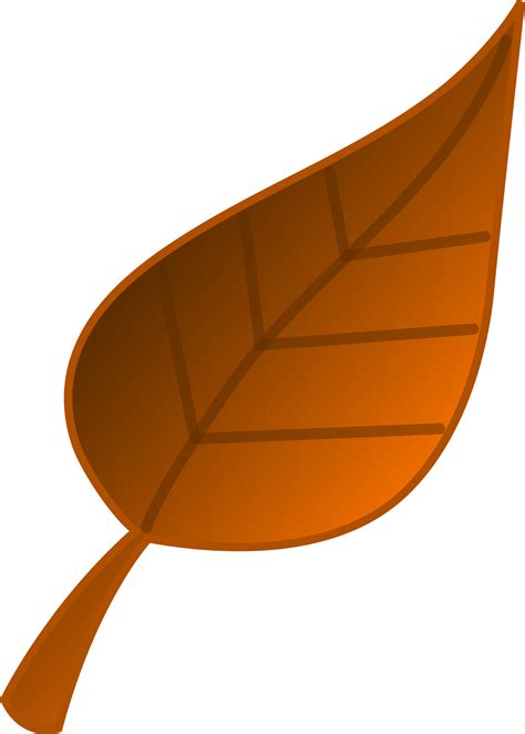 Brown Autumn Leaf Vector Art - Free Clip Art