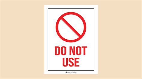 Do Not Use Sign ( Printable Free PDF)