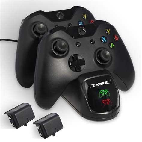 Controller Charger For Xbox One / Xbox One S / Xbox One X Dual Gamepad Charging Station Dock ...